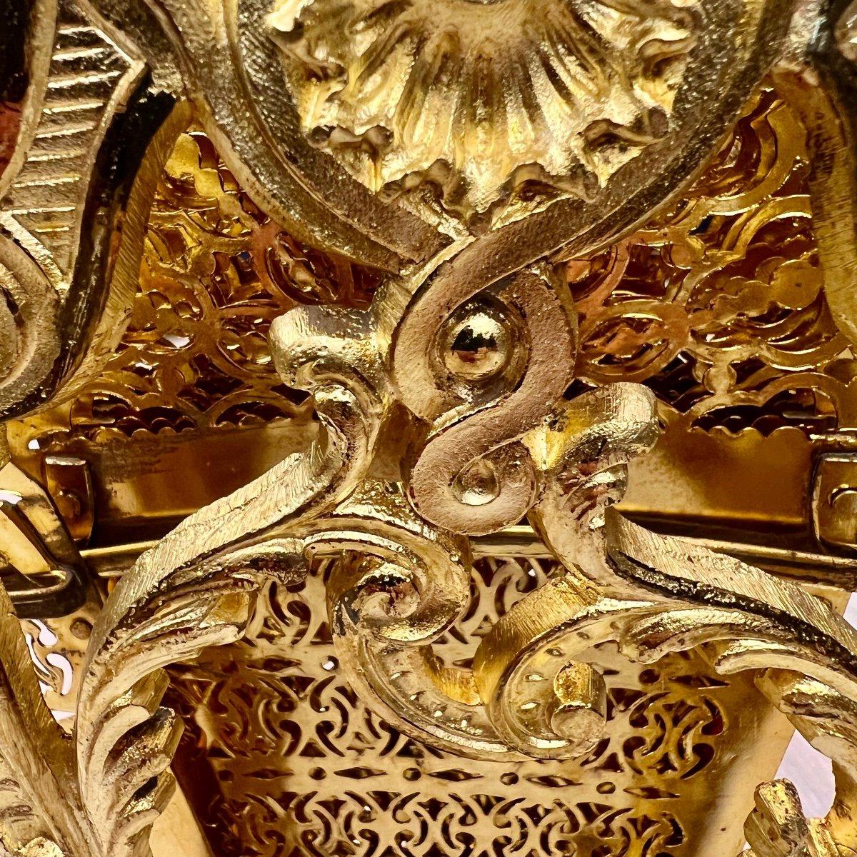 Napoléon III Pare-feu du 19e siècle en bronze doré en vente