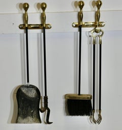 19th Century Fireside Companion Set, Long Fireside Tools
