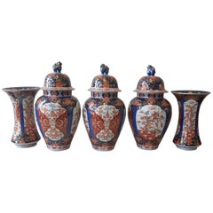 19th Century Five-Piece Imari Garniture