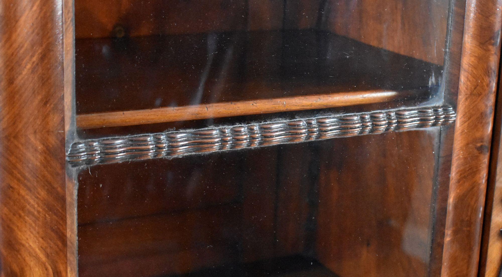 19th Century Flame Mahogany Biedermeier Bookcase 8