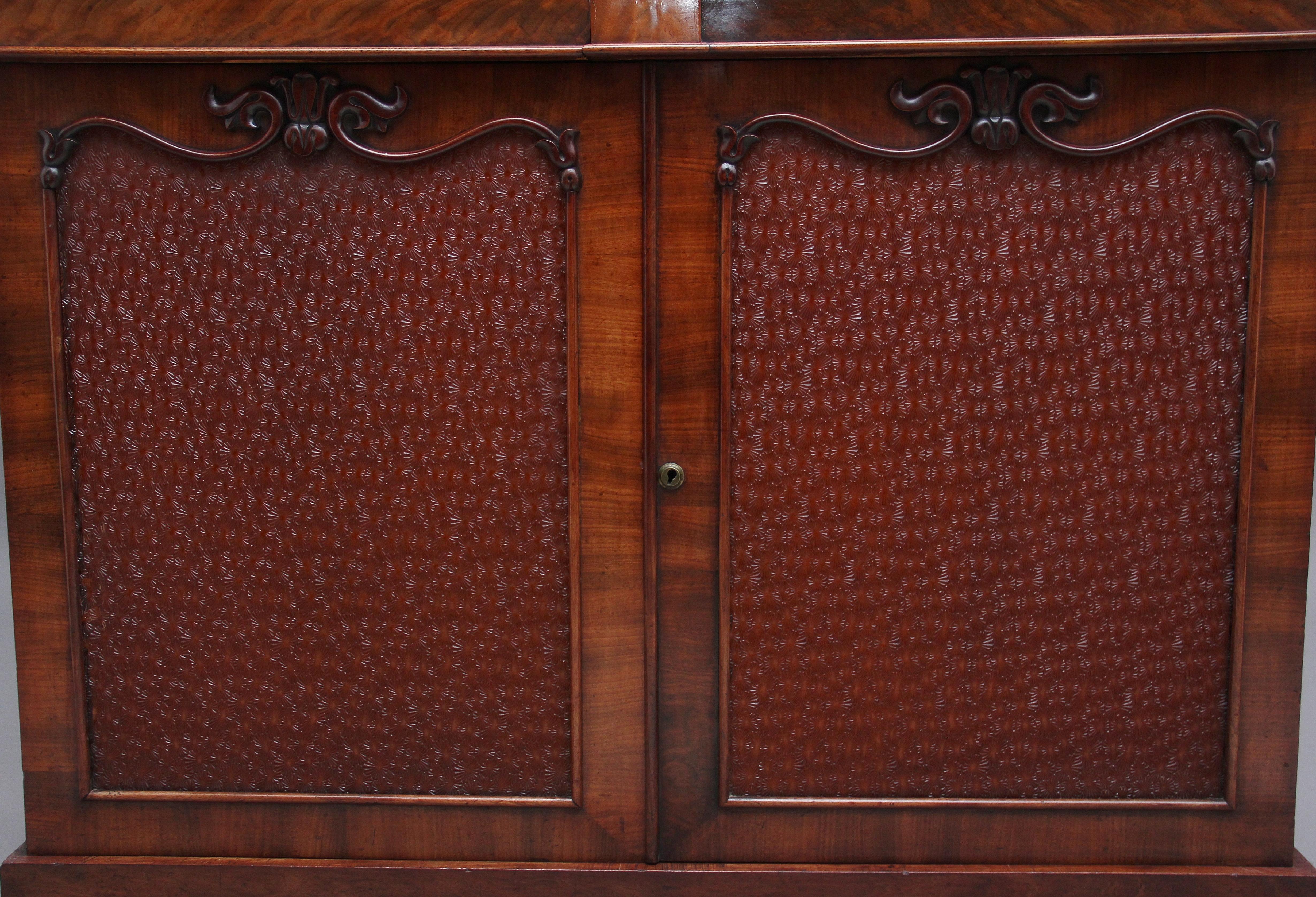 Early Victorian 19th Century Flame Mahogany Chiffonier For Sale