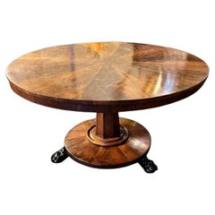 19th Century Flame mahogany circular center table