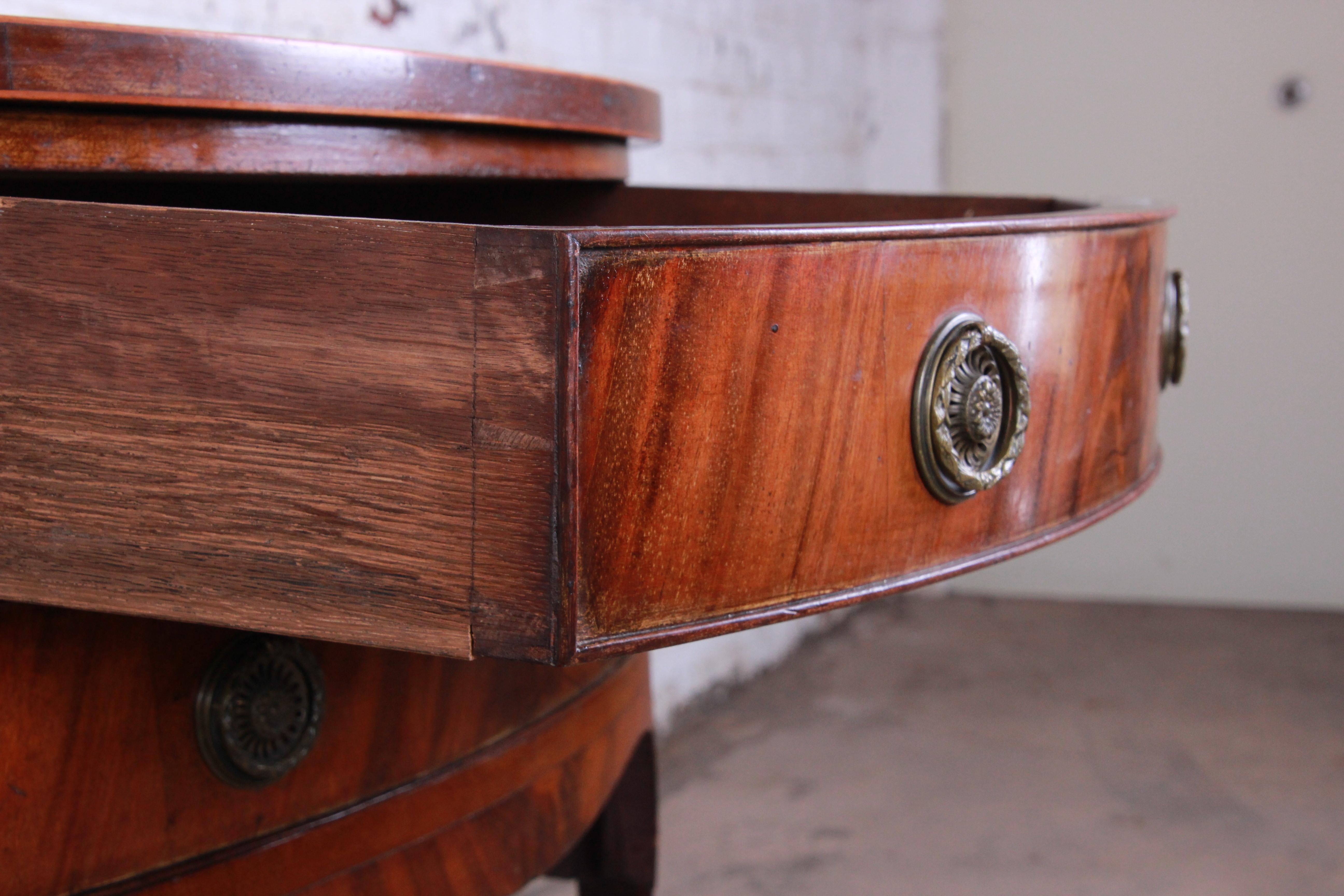 19th Century Flame Mahogany Demilune Sideboard Credenza 6