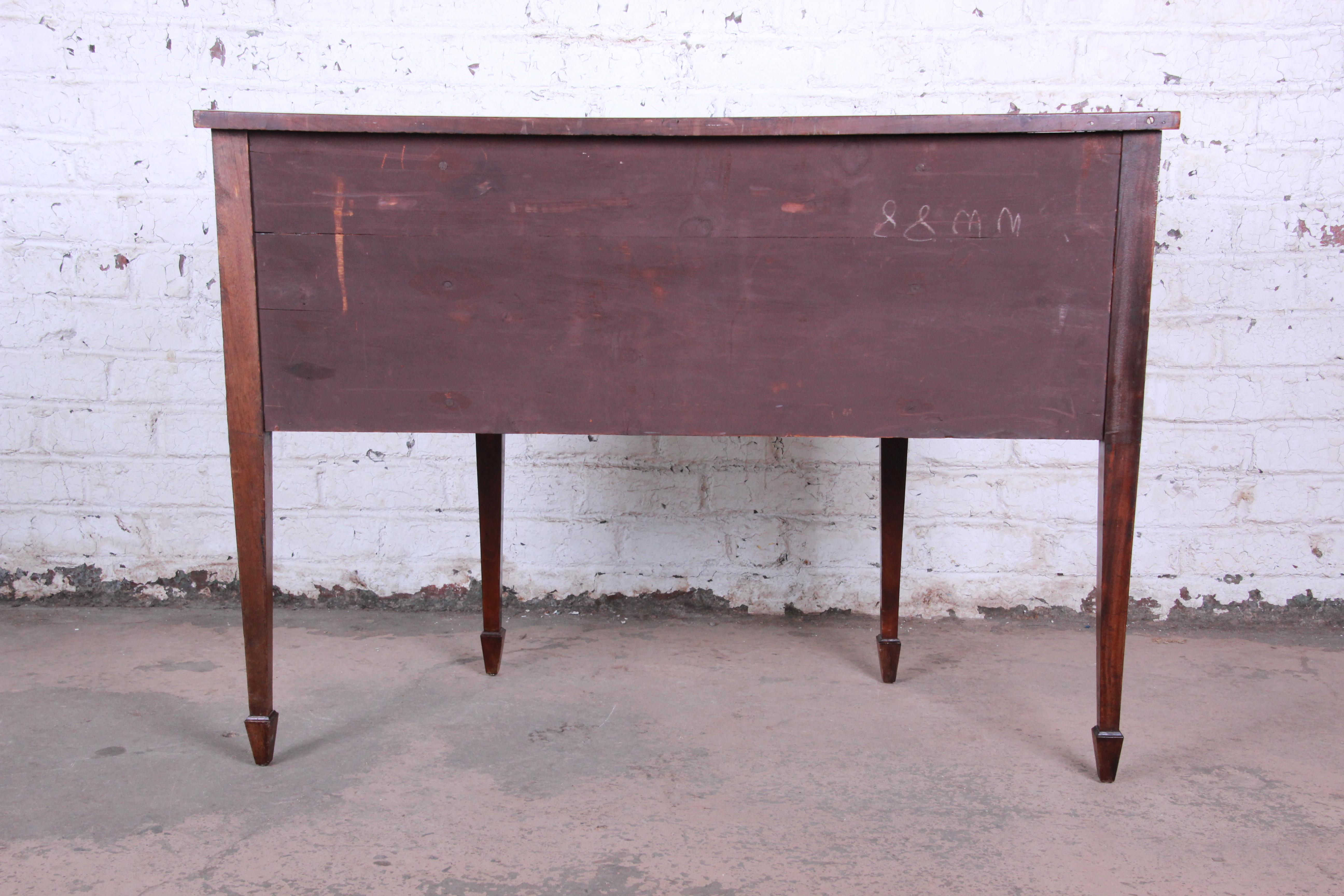 19th Century Flame Mahogany Demilune Sideboard Credenza 12