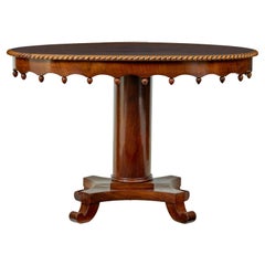 19th century flame mahogany oval side table