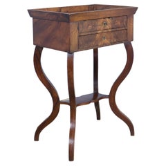 Antique 19th Century Flame Mahogany Tray Top Side Table