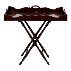 19th Century Flamed Mahogany Tray on Stand