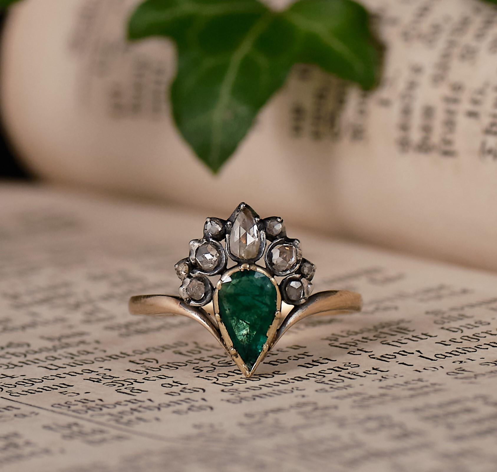 19th century flaming heart emerald and diamond ring

The heart aflame symbolizes the burning passion of undying love.

The heart motif refers to friendship, devotion and affection, although the most powerful and significant of all hearts in jewelry