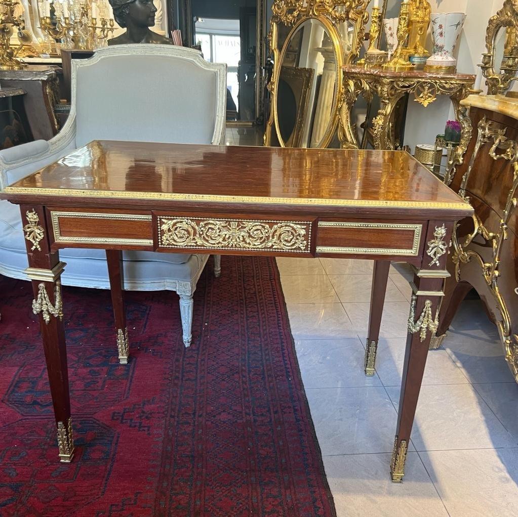 French 19th Century Flat Top Desk in Louis XVI Style 