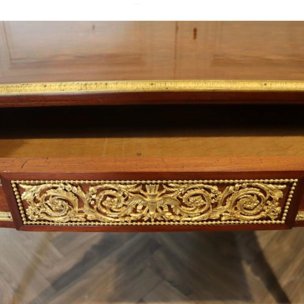 Gilt 19th Century Flat Top Desk in Louis XVI Style 