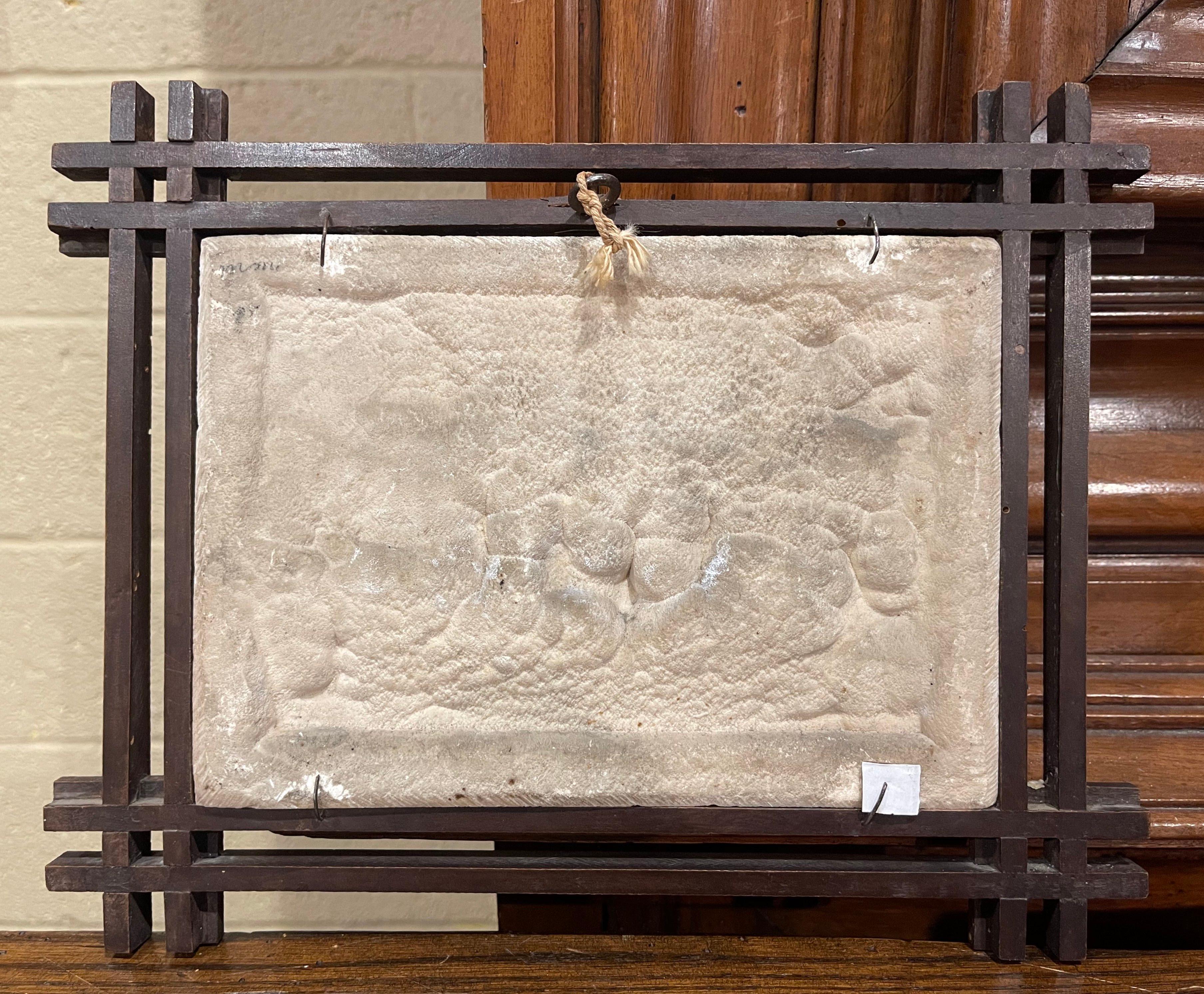 Plaque d'albâtre en bas-relief flamande du XIXe siècle signée C.F. Becker en vente 4