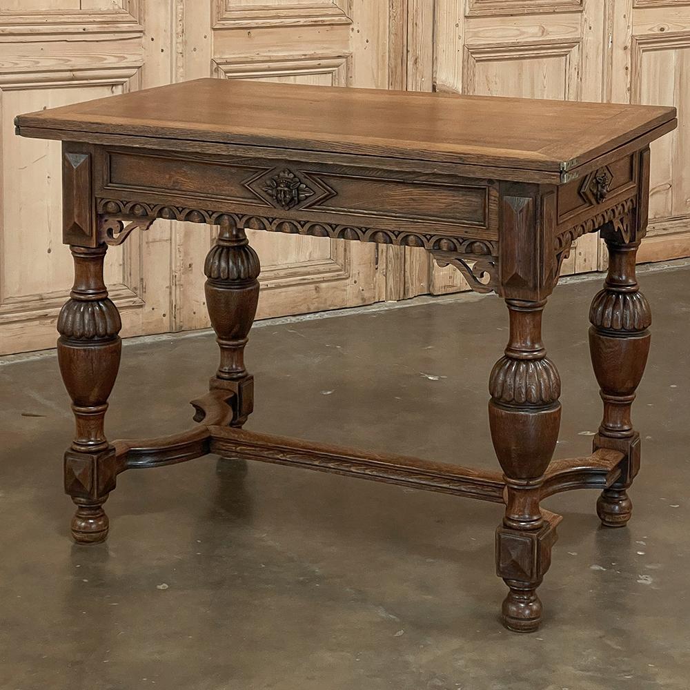19th Century Flemish Game Table ~ End Table In Good Condition In Dallas, TX