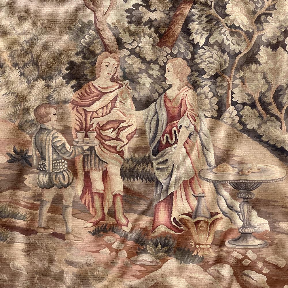 19th Century Flemish Hand-Knotted Romantic Tapestry For Sale 7