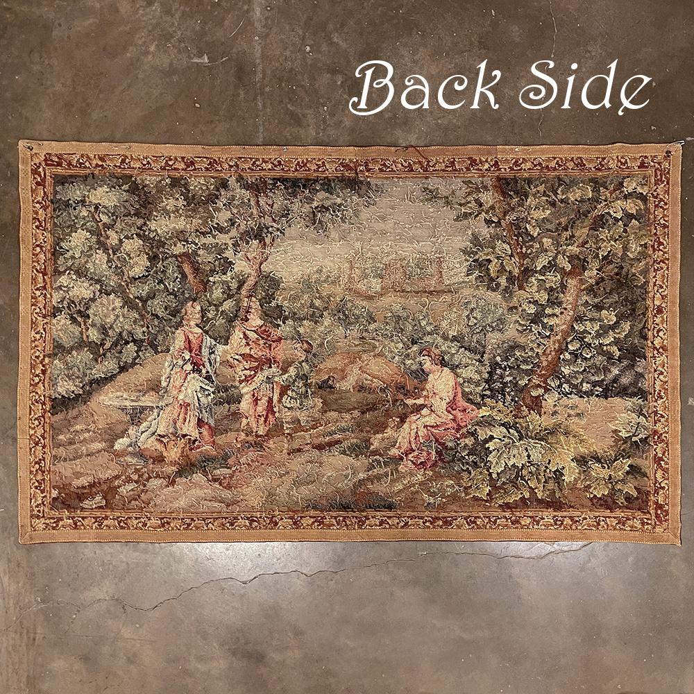 19th Century Flemish Hand-Knotted Romantic Tapestry For Sale 11