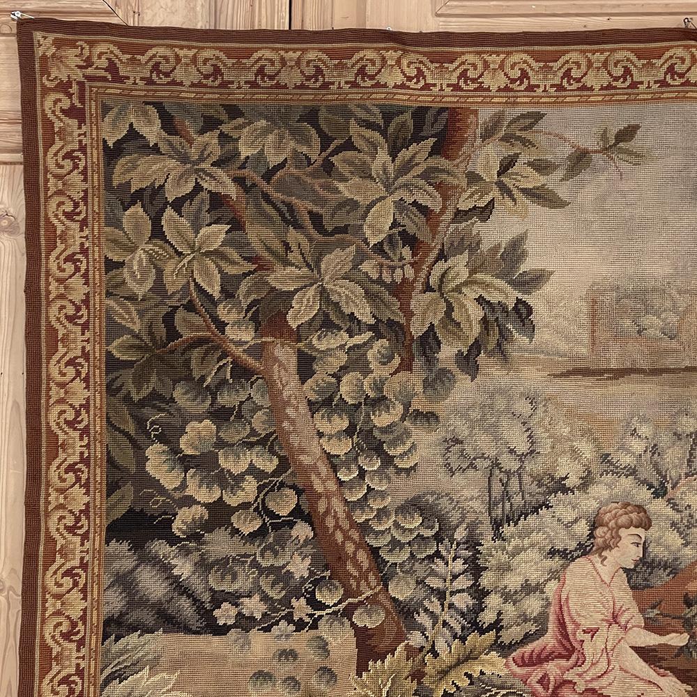 19th Century Flemish Hand-Knotted Romantic Tapestry For Sale 2