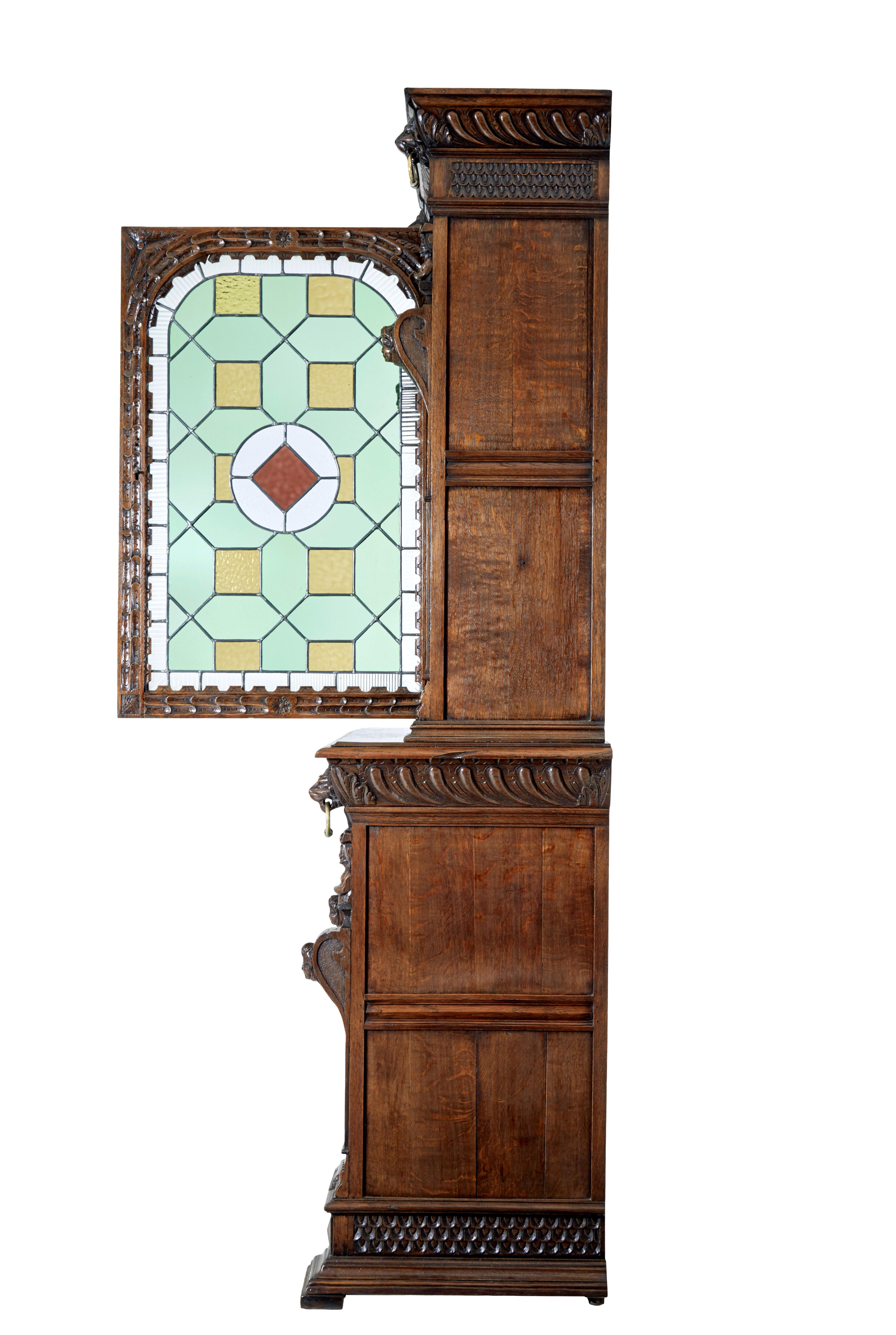 stained glass curio cabinet
