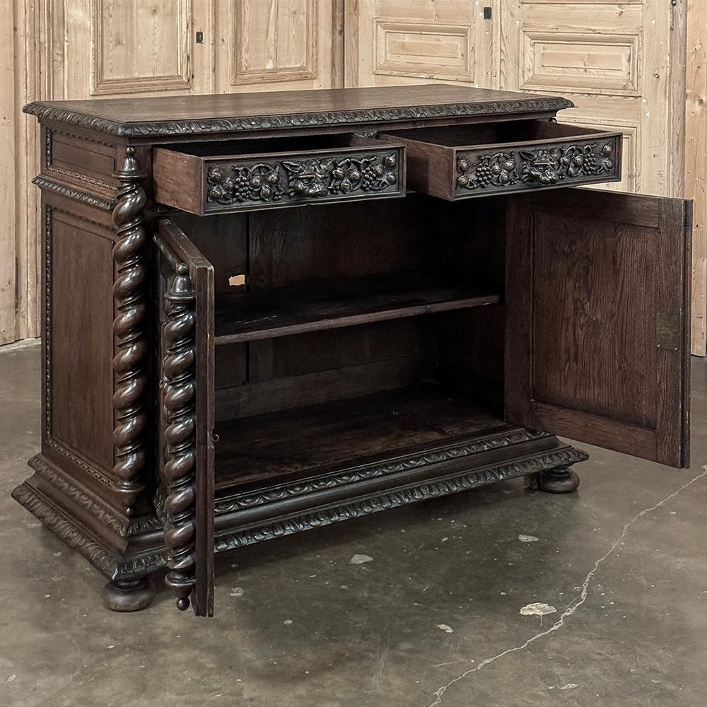 Hand-Carved 19th Century Flemish Renaissance Buffet ~ Credenza For Sale