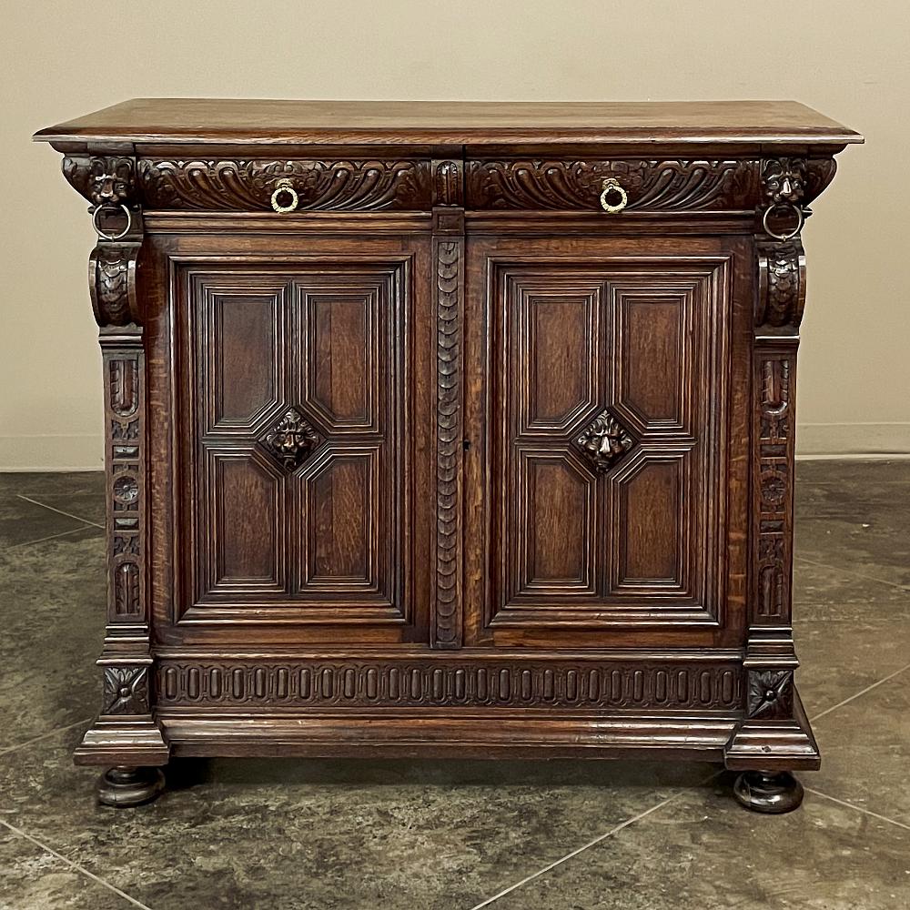 Hand-Crafted 19th Century Flemish Renaissance Buffet For Sale