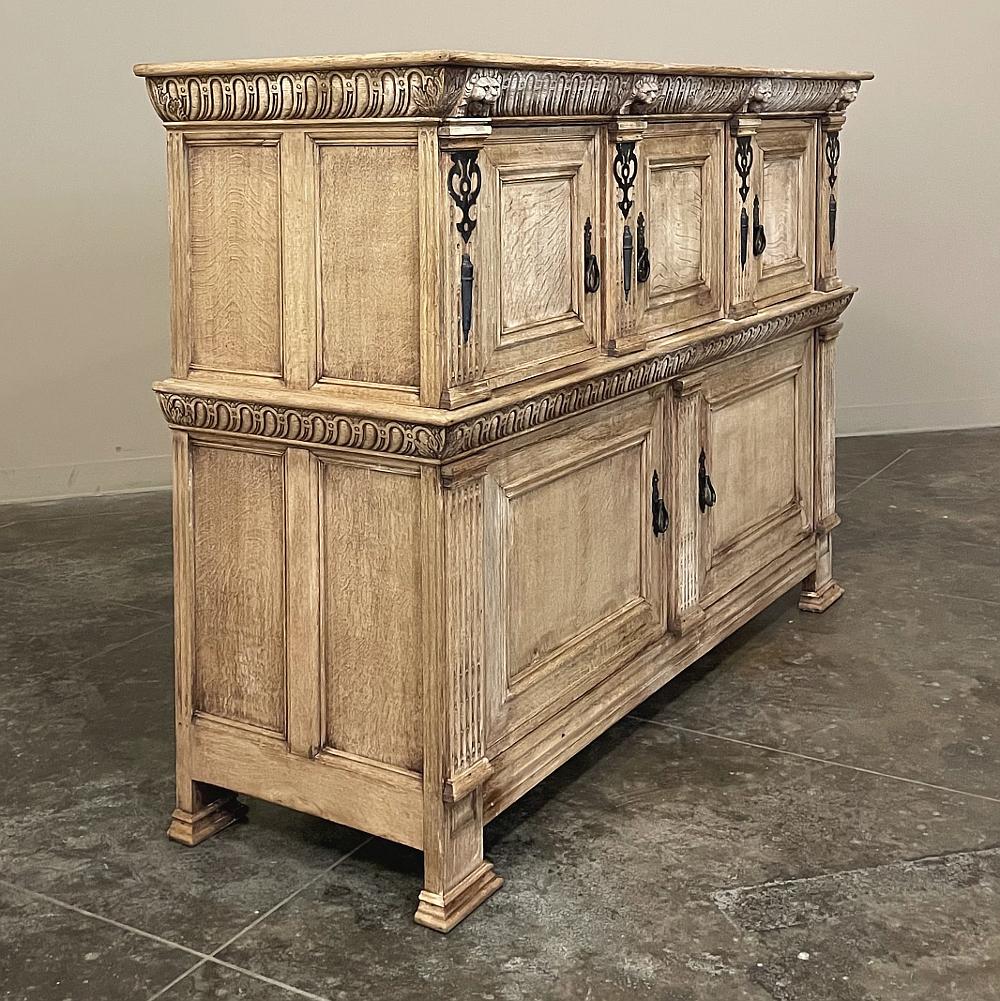 Hand-Crafted 19th Century Flemish Renaissance Cabinet, Buffet For Sale