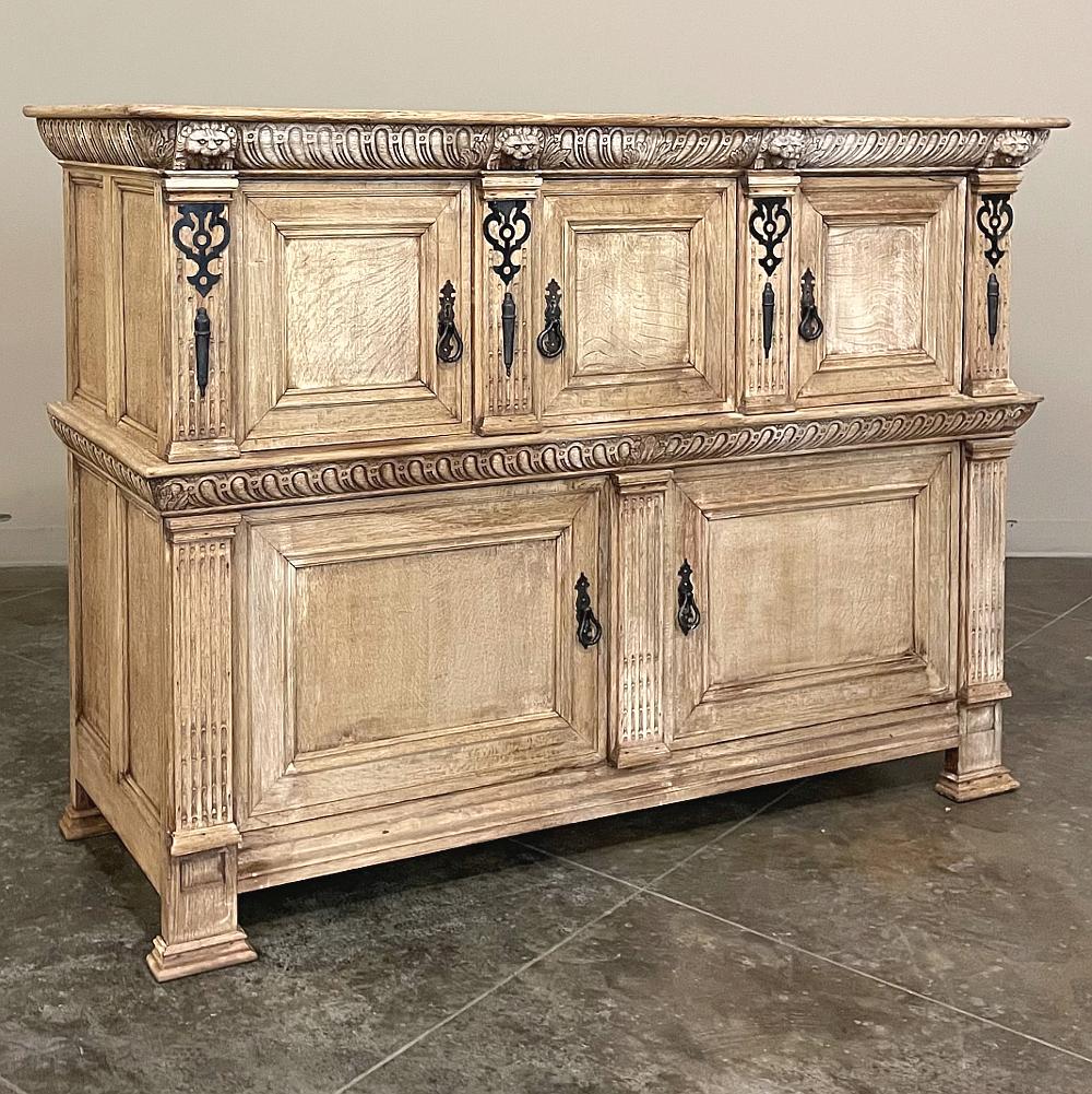 19th Century Flemish Renaissance Cabinet, Buffet In Good Condition For Sale In Dallas, TX