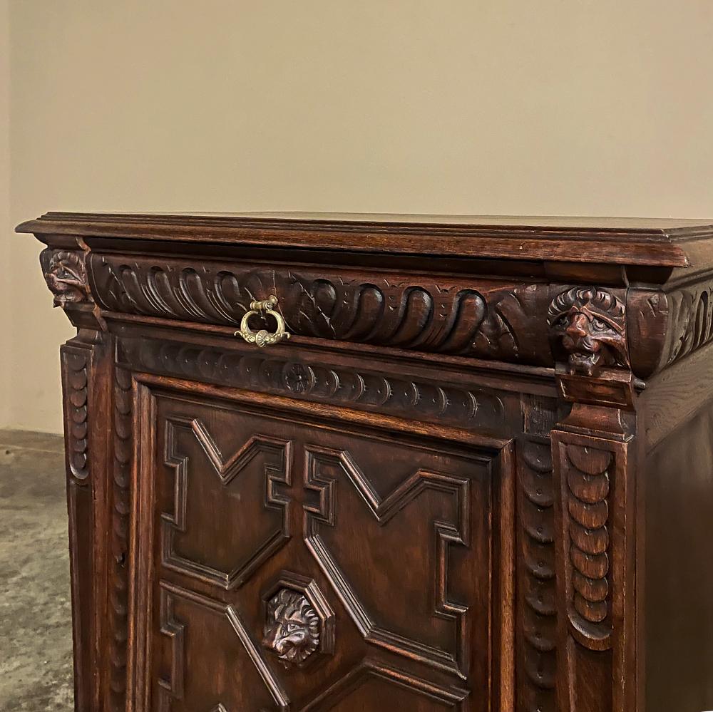 19th Century Flemish Renaissance Confiturier ~ Cabinet For Sale 4