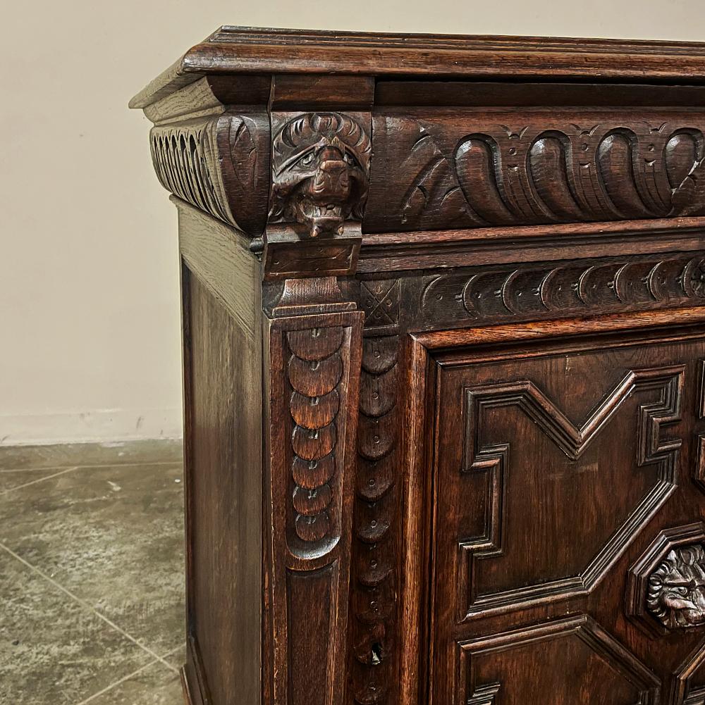 19th Century Flemish Renaissance Confiturier ~ Cabinet For Sale 8