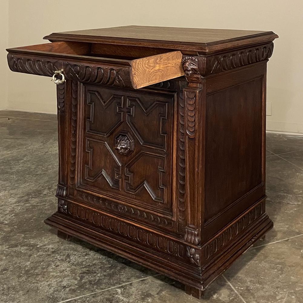 19th Century Flemish Renaissance Confiturier ~ Cabinet In Good Condition For Sale In Dallas, TX
