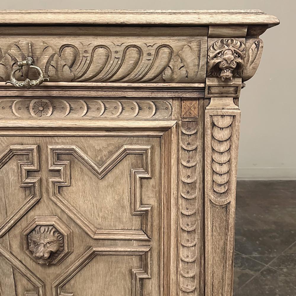 Armadio Confiturier rinascimentale fiammingo del XIX secolo in Oak Oak scortecciato in vendita 7