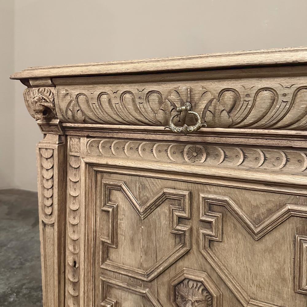 Armadio Confiturier rinascimentale fiammingo del XIX secolo in Oak Oak scortecciato in vendita 8
