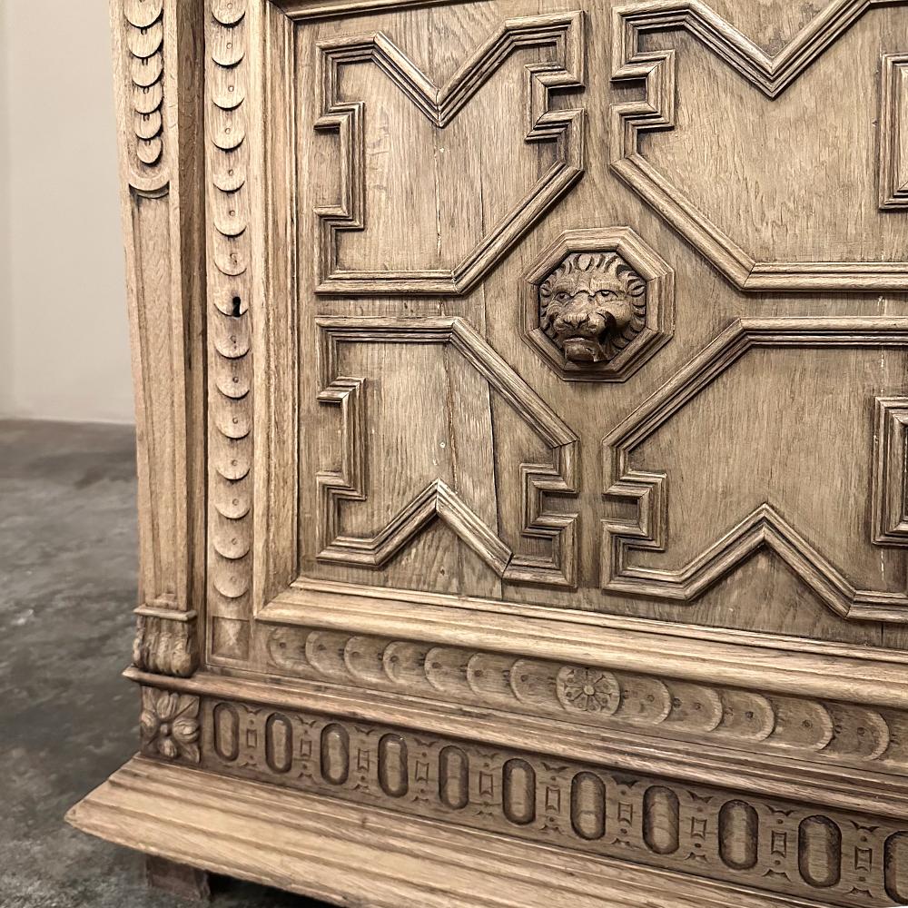 Armadio Confiturier rinascimentale fiammingo del XIX secolo in Oak Oak scortecciato in vendita 9