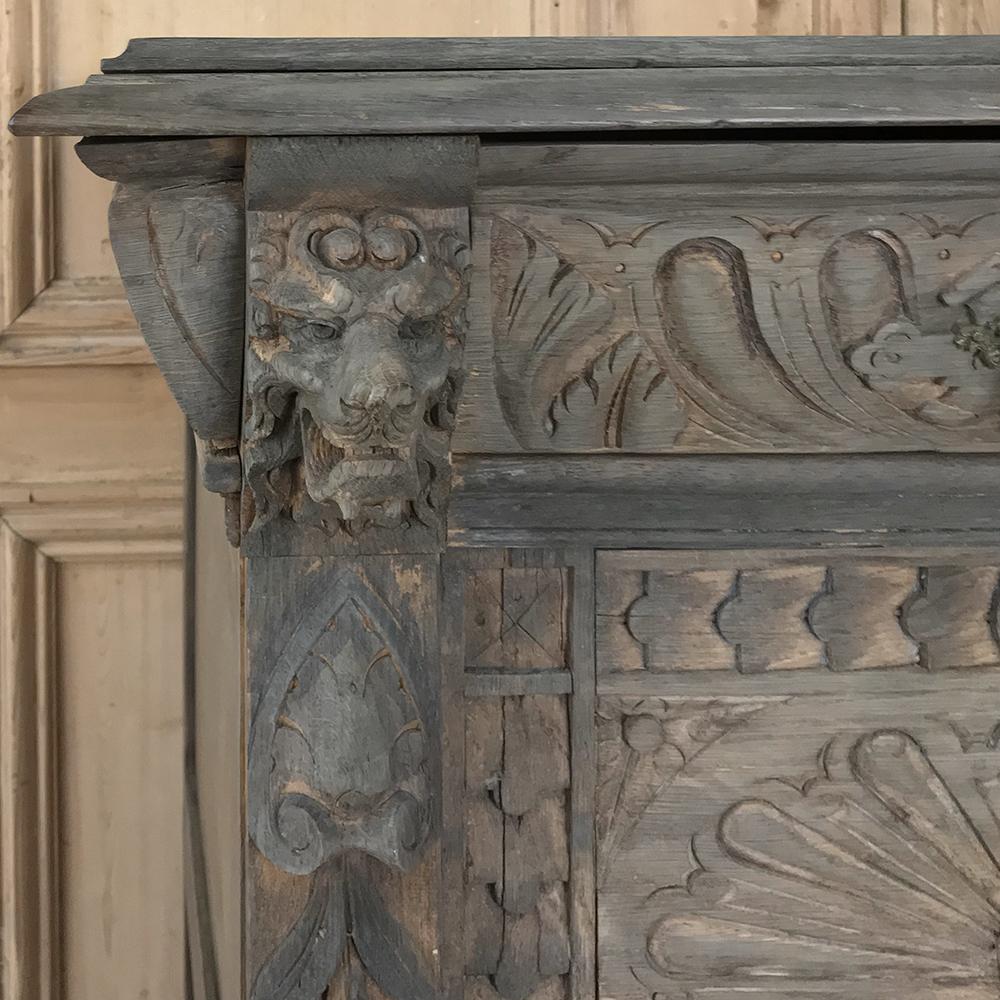 19th Century Flemish Renaissance Oak Buffet 1