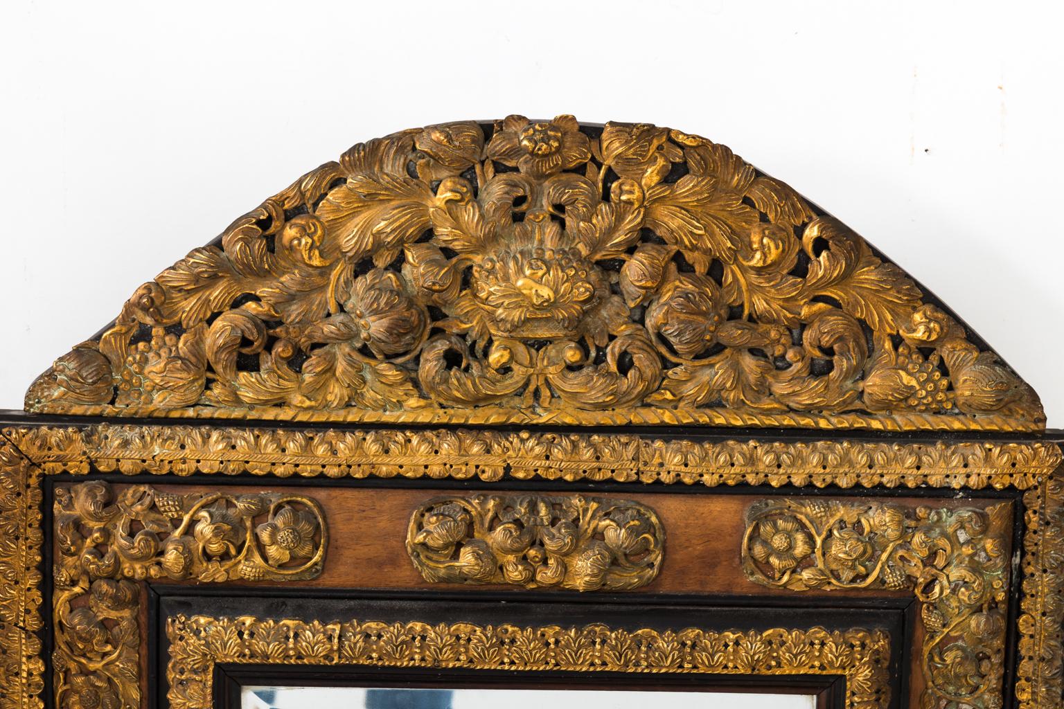 19th Century Flemish Repoussé Mirror  In Good Condition For Sale In Stamford, CT