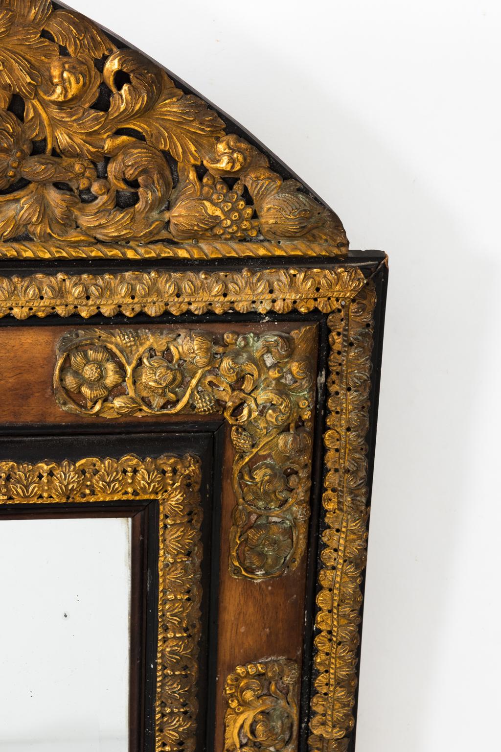 18th Century 19th Century Flemish Repoussé Mirror  For Sale