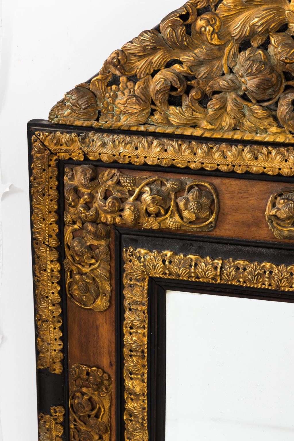 19th Century Flemish Repoussé Mirror  For Sale 2