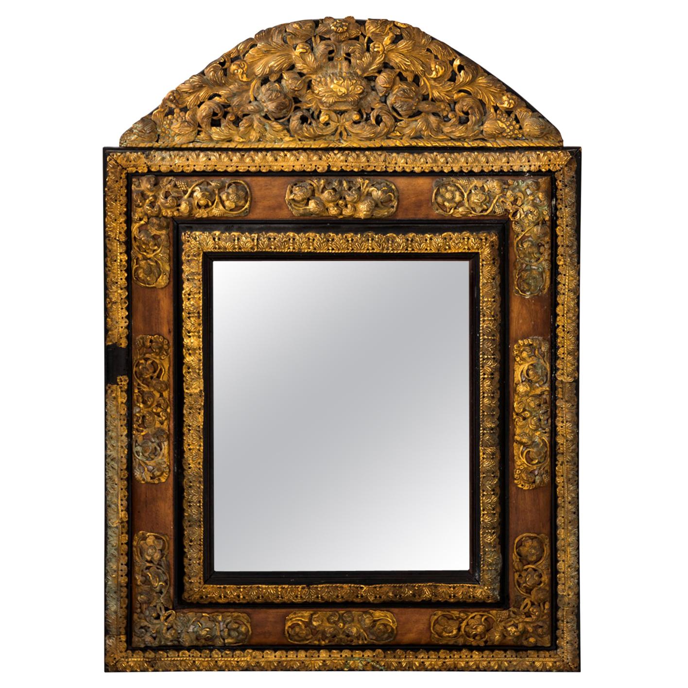 19th Century Flemish Repoussé Mirror  For Sale