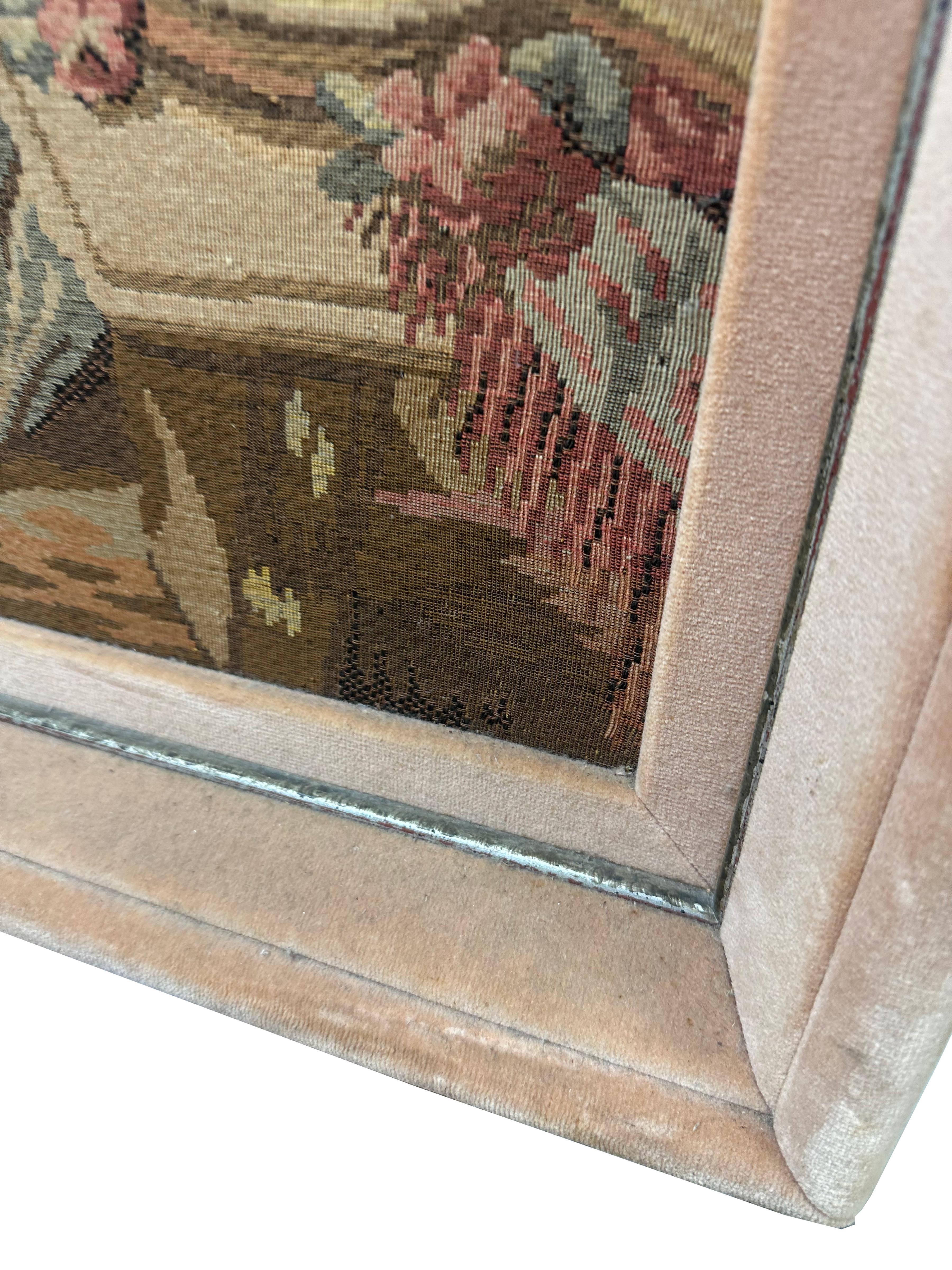 Tapisserie encadrée de style flamand du XIXe siècle représentant le canal de Venise en vente 3