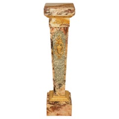 Siglo XIX Flor de Pêcher, mármol Vert Campan y pedestal de Ormolu
