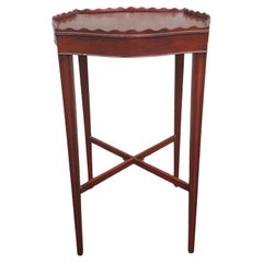 Antique 19th Century Flint & Horner Mahogany Galleried Floor Candle Stand