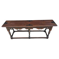 19th Century Flint's Fine Furniture Edwardian Walnut Bench