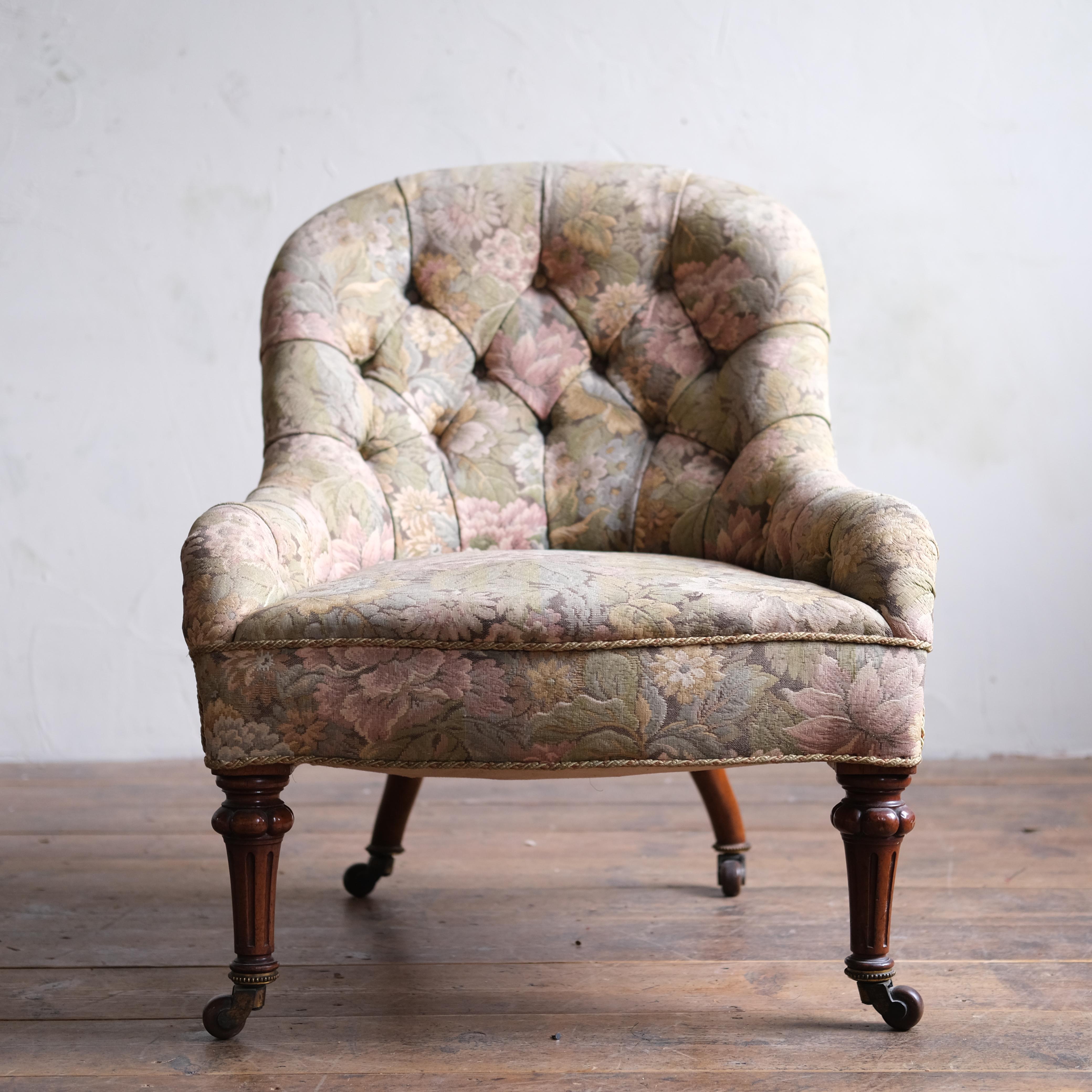 Victorian 19th Century Floral Armchair