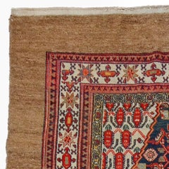 Antiker Wollteppich mit floralem Design aus dem 19.