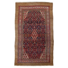 Antiker Wollteppich mit floralem Design aus dem 19.