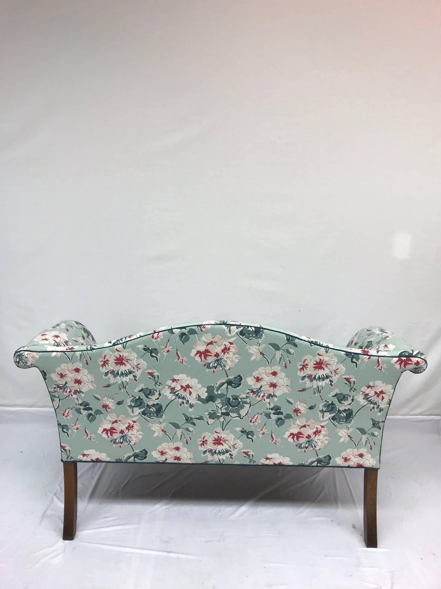 British 19th Century Floral Settee For Sale
