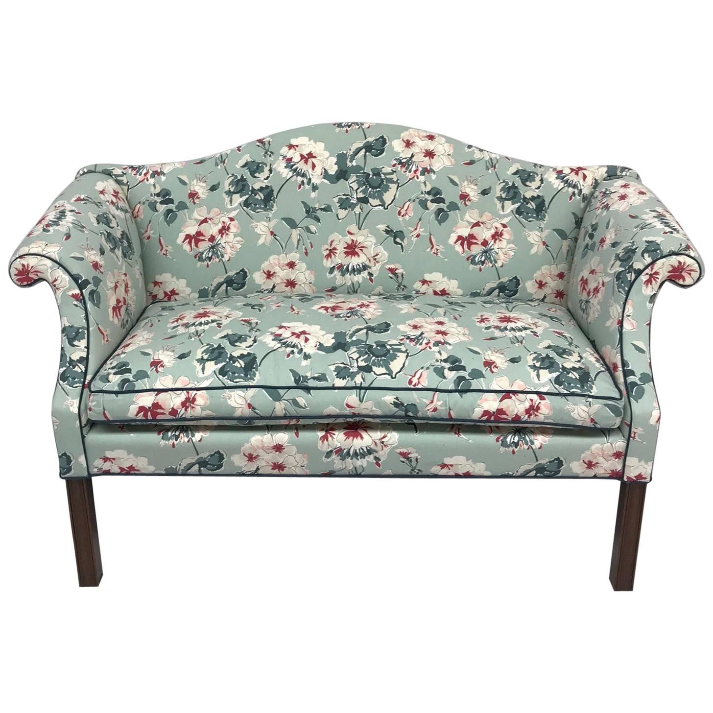 19th Century Floral Settee For Sale