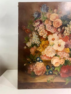 Blumenstillleben des 19. Jahrhunderts – Öl auf Leinwand – signiert Anne Maurin