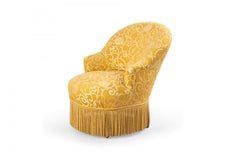 19th Century Floral Upholstered Boudoir Chair