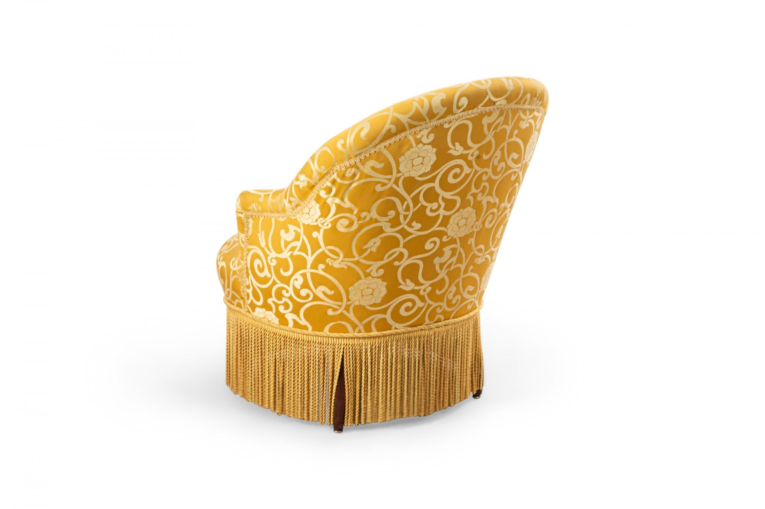 British 19th Century Floral Upholstered Boudoir Chair For Sale
