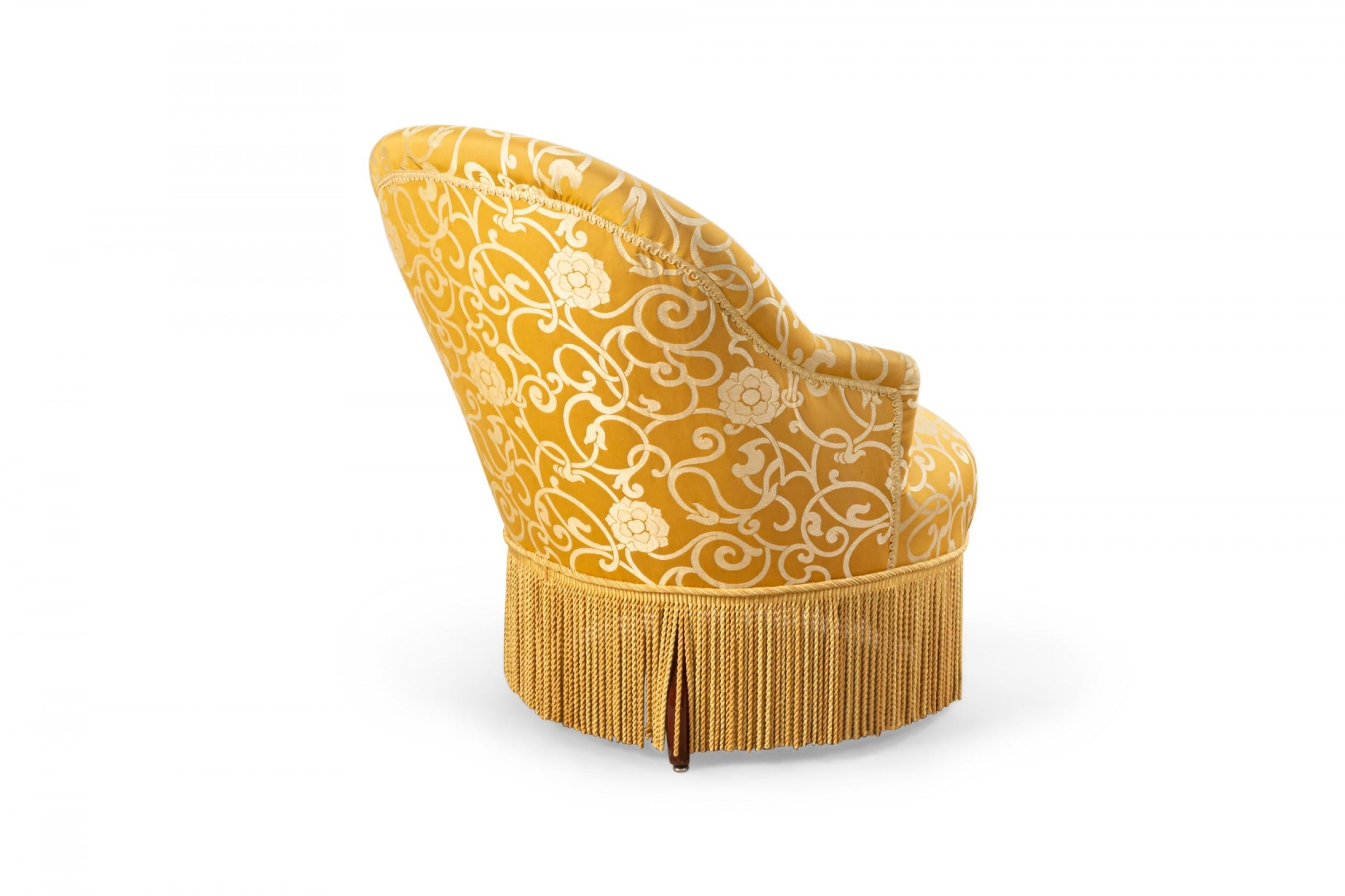 Fabric 19th Century Floral Upholstered Boudoir Chair For Sale