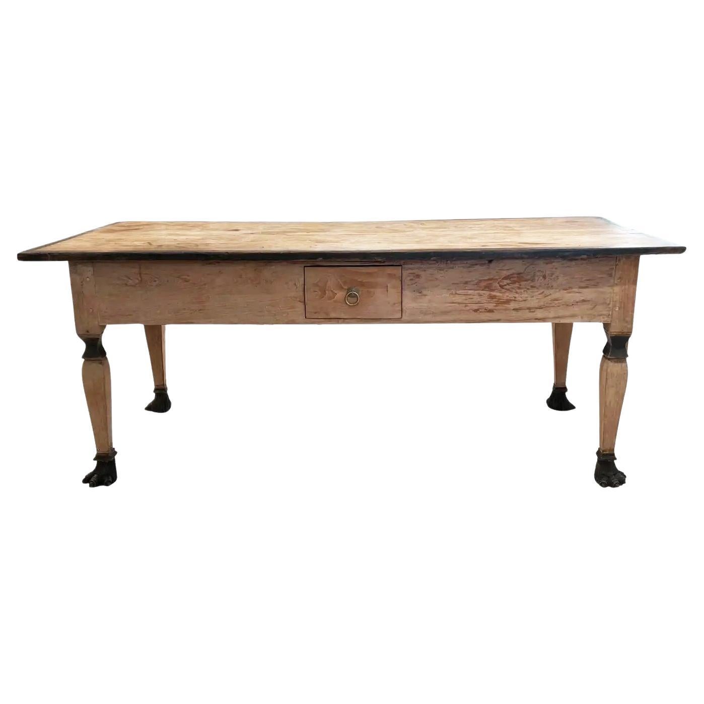 19th Century Florence Desk with Black Claw Feet
