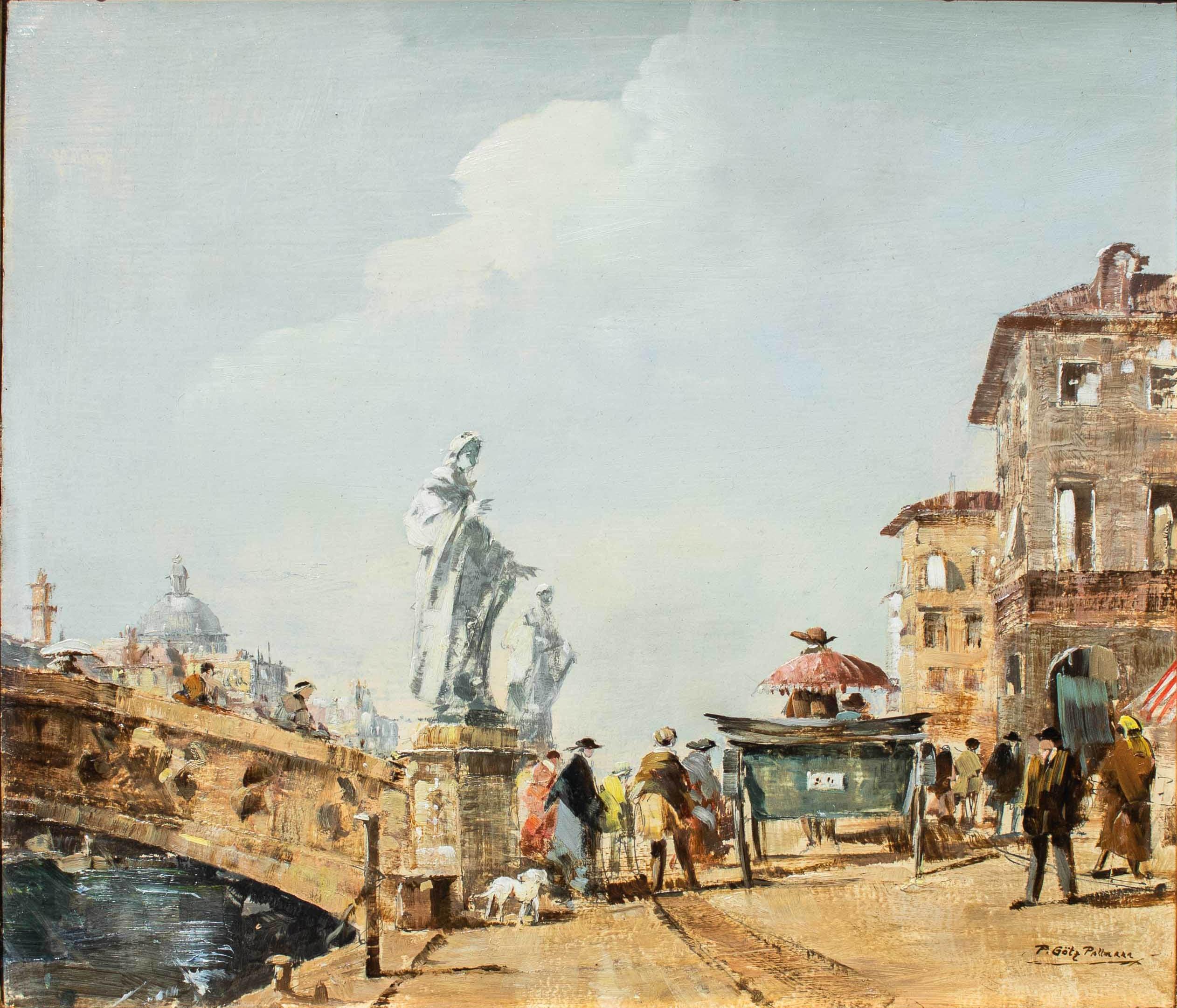 Peinture à l'huile Pallmann du 19e siècle, vue de Florence en vente 2